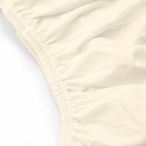 Prześcieradło jersey elastan z gumką ECRU/EKOLOGIA/160x200x30