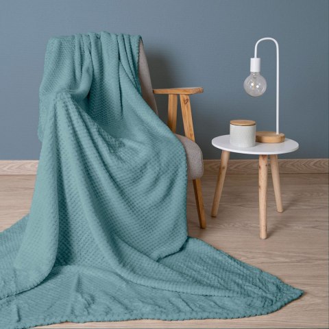 Koc żakardowy AMORRO/JASNY TURKUS/150x200 (promocja)