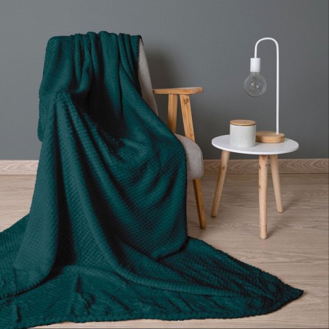 Koc żakardowy AMORRO/PETROL/150x200 (promocja)