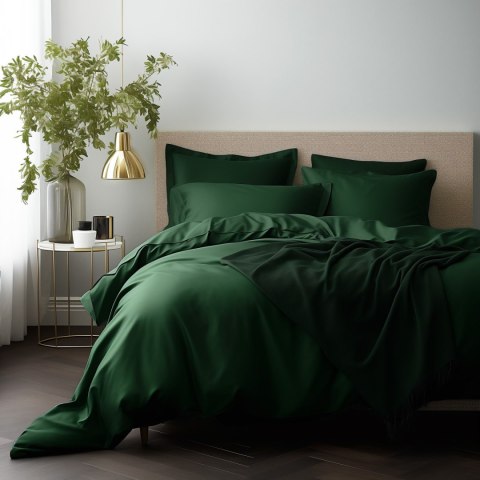 Poszewka satyna bawełna zieleń butelkowa 036/40x40.