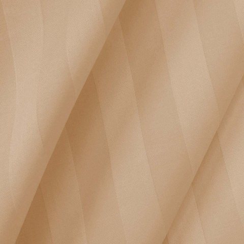 Pościel satyna bambusowo-bawełniana (P) STRIPE BEIGE/160x200 +2x70x80 z listwą +4x40x40 BAMBOO