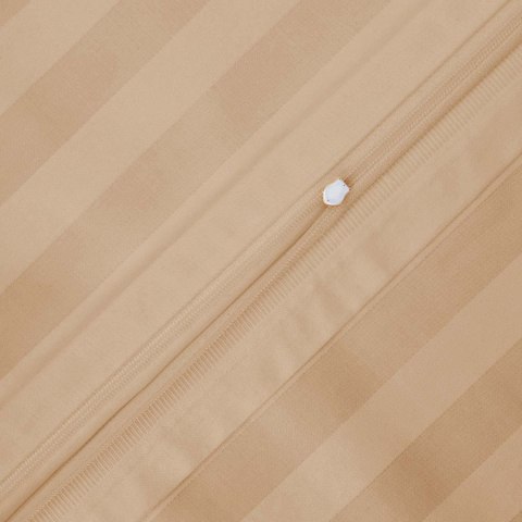 Pościel satyna bambusowo-bawełniana (P) STRIPE BEIGE/220x200 +2x70x80 z listwą +4x40x40 BAMBOO