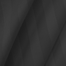Poszewka satyna bambusowo-bawełniana STRIPE BLACK/50x60