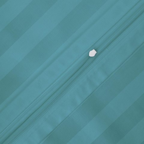 Poszewka satyna bambusowo-bawełniana STRIPE SEA TURQUOISE/50x60