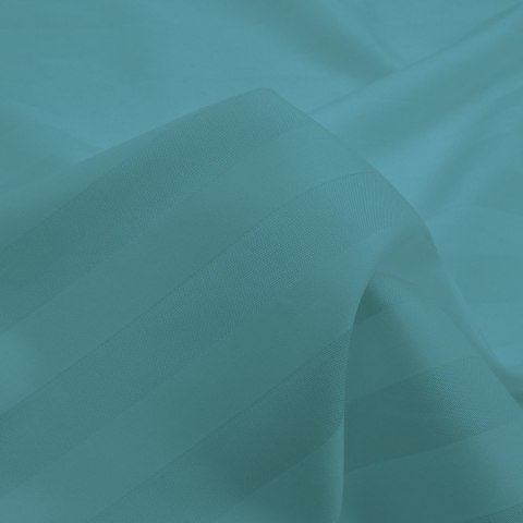 Poszewka satyna bambusowo-bawełniana STRIPE SEA TURQUOISE/50x60