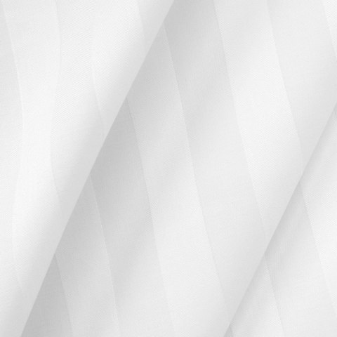Poszewka satyna bambusowo-bawełniana STRIPE WHITE/70x80 z listwą