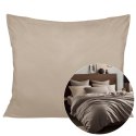Poszewka satyna bawełna ciemny beż 041/50x70