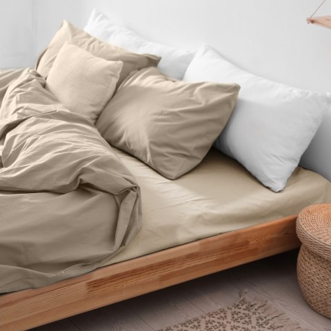 Prześcieradło flanela JASNY BEŻ/220x210