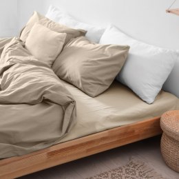 Prześcieradło flanela z gumką JASNY BEŻ/180x200