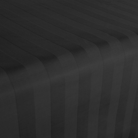 Prześcieradło satyna bambusowo-bawełniana STRIPE BLACK/220x260