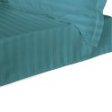 Prześcieradło satyna bambusowo-bawełniana STRIPE SEA TURQUOISE/160x240