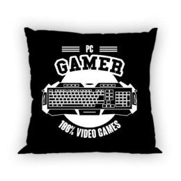 Poszewka bawełniana 40x40 Game czarna