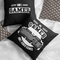 Poszewka bawełniana 40x40 Game czarna