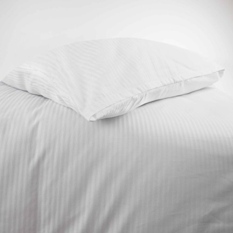 Poszewka hotelowa na zakładkę PASY 4mm biała/50x70