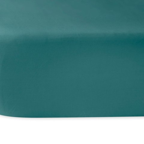 Prześcieradło satyna bawełniana ciemny turkus 042/160x220