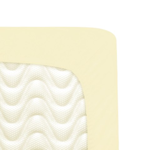 Prześcieradło satyna bawełniana z gumką krem 155/120x200