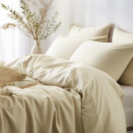 Poszewka satyna bawełna krem 155/50x80