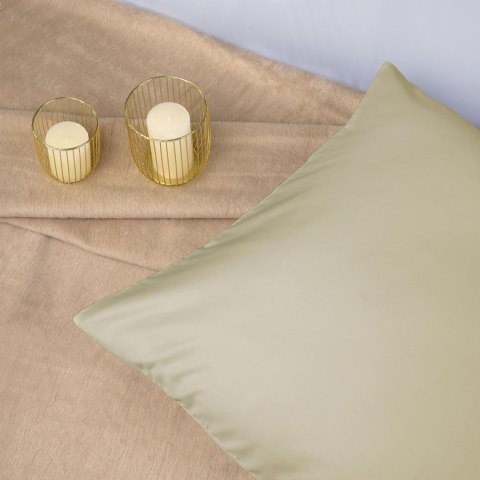 Poszewka satyna bawełna krem 155/50x80