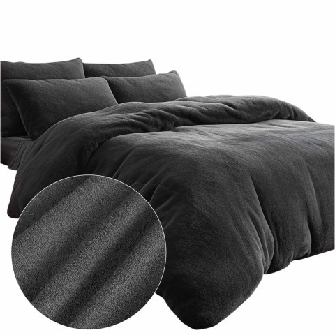 Pościel frotte antracyt 40/200x220