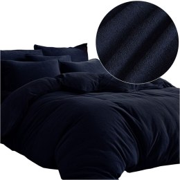 Pościel frotte ciemny granat 9/200x220