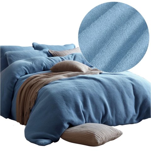 Pościel frotte niebieski 17/200x220