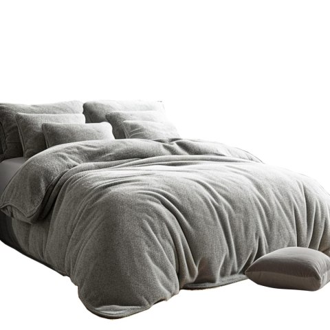 Pościel frotte popiel 34/160x200