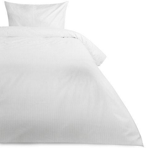 Poszwa hotelowa na zakładkę PASY 4mm biała/220x200