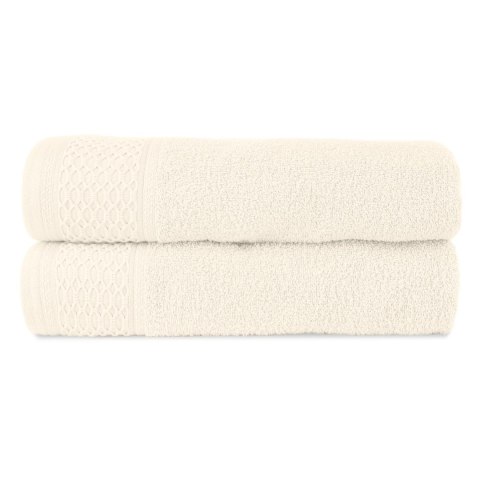 Ręcznik D Bawełna 100% Solano Ecru + Granat (P) 2x30x50+2x50x90+2x70x140 kpl.