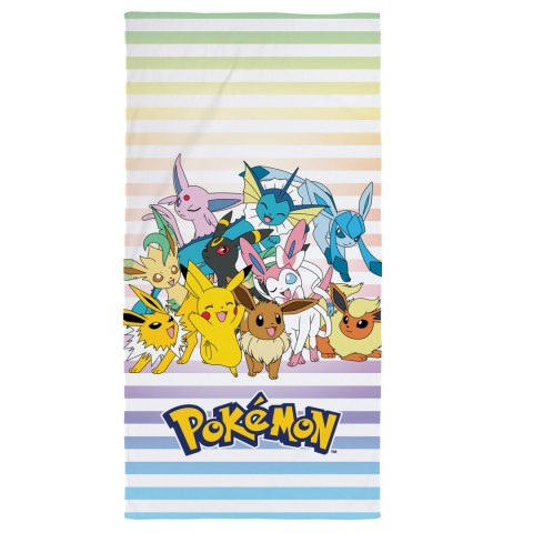 Ręcznik bawełniany 70x140 Pokemony paski
