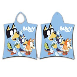 Ręcznik bawełniany ponczo z kapturem 50x115 Bluey