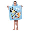Ręcznik bawełniany ponczo z kapturem 50x115 Bluey