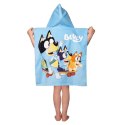 Ręcznik bawełniany ponczo z kapturem 50x115 Bluey