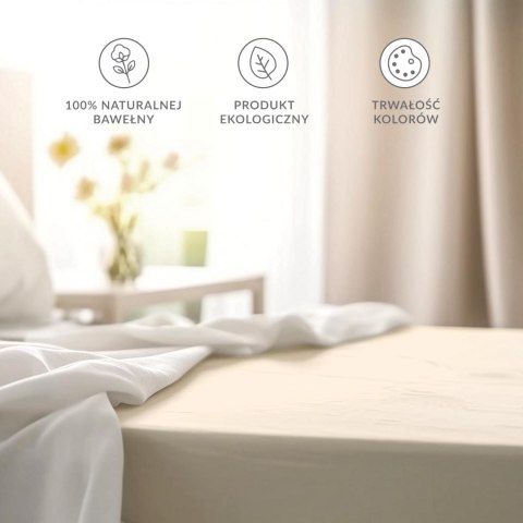Prześcieradło bawełna ECRU/022/205x220