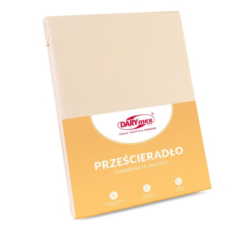 Prześcieradło bawełna JASNY BEŻ/047/160x205