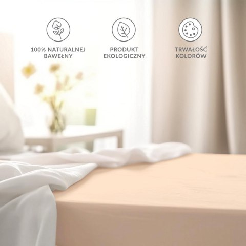 Prześcieradło bawełna JASNY BEŻ/047/205x220