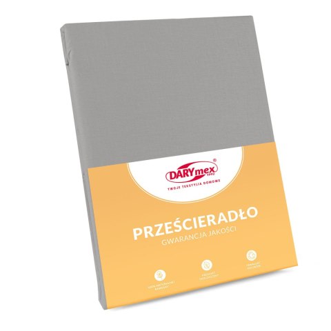 Prześcieradło bawełna POPIEL/024/160x220