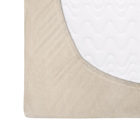 Prześcieradło flanela z gumką JASNY BEŻ/120x200