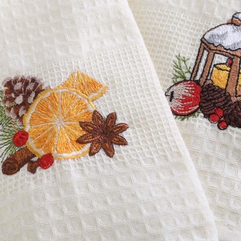 Komplet ręczników kuchennych bawełnianych NILTEKS/3x40x60/ORANGE