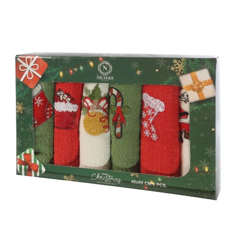 Komplet ręczników kuchennych bawełnianych NILTEKS/6x40x60/CHR026