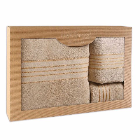 Ręcznik D Bawełna 100% Tiwano Cappuccino (P) 30x50+50x90+70x140 kpl.