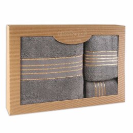 Ręcznik D Bawełna 100% Tiwano Grafit (P) 30x50+50x90+70x140 kpl.