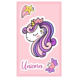 Ręcznik przedszkolny dla dziecka 30x50 Jednorożec jasny róż