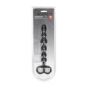 SHOTS Beaded Silicone Anal Probe with Double Loop - Black