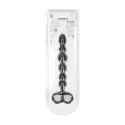 SHOTS Beaded Silicone Anal Probe with Double Loop - Black