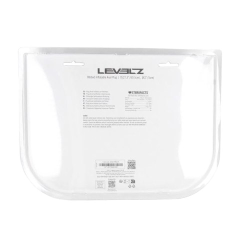 SHOTS Ribbed Inflatable Silicone Anal Plug - Black