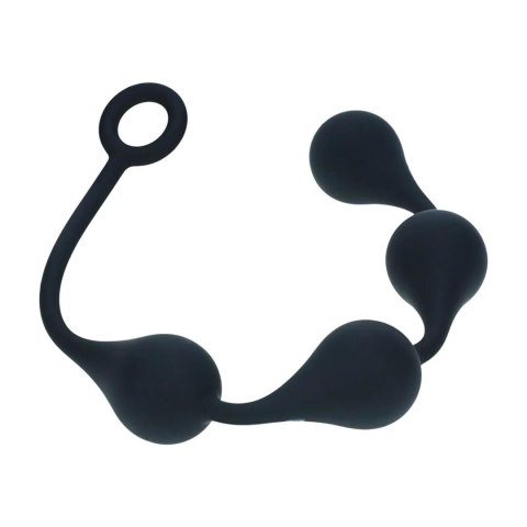 SHOTS Waterdrop Silicone Anal Balls - L - 40mm - Black
