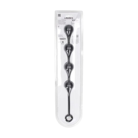 SHOTS Waterdrop Silicone Anal Balls - L - 40mm - Black