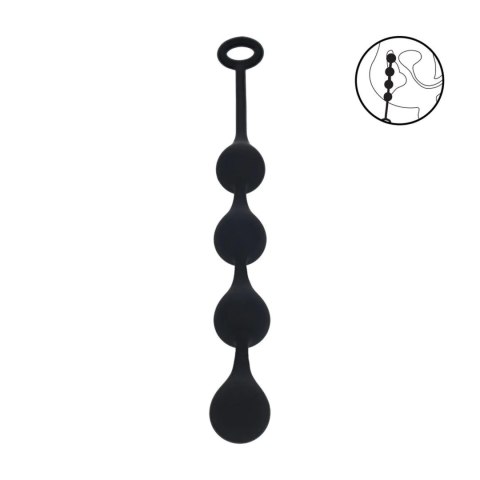 SHOTS Waterdrop Silicone Anal Balls -M - 30mm - Black