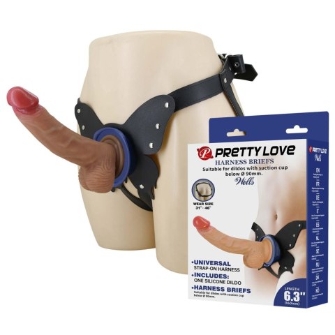 Baile - Boys of Toys Sp. z. o.o. (dystrybutor) Pretty Love Wells 6.3" Silicone Dildo with Harness Briefs