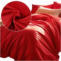 Pościel satyna bawełniana CZERWIEŃ 029/160x200